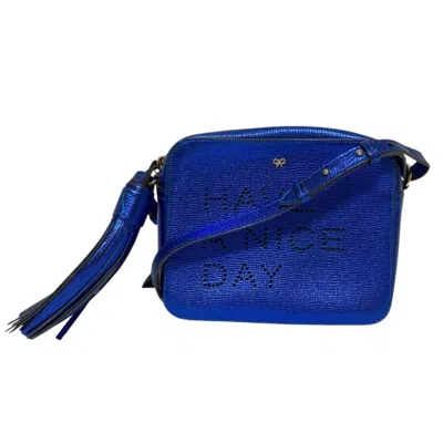 Pre-owned Anya Hindmarch Blue Shoulder Bag ()