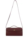Anya Hindmarch Bordeaux Cowhide Clutch In Burgundy