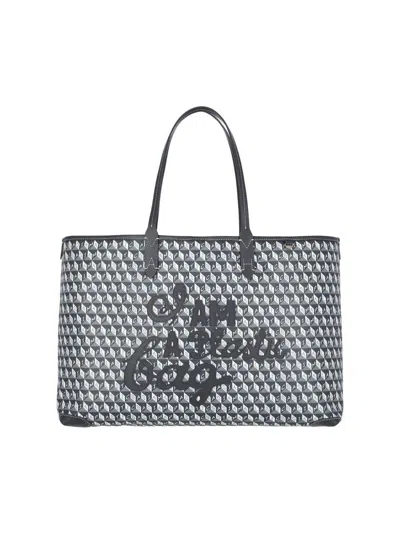Anya Hindmarch Borsa Tote "i Am A Plastic Bag" In Black