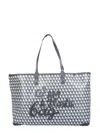 Anya Hindmarch I Am A Plastic Bag Zipped Motif Tote Bag In Black