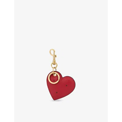 Anya Hindmarch Bright Red Chubby Heart Leather Charm