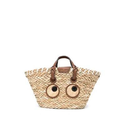 Anya Hindmarch Eyes Straw Tote Bag In Multi