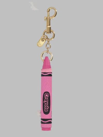 Anya Hindmarch Bubble Charm Key Holder In Pink
