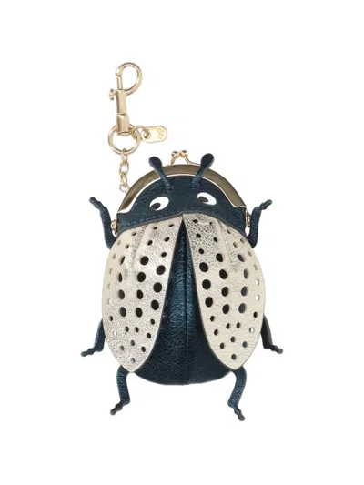 Anya Hindmarch Bug Keyring Charm In Silver