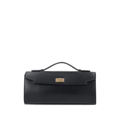 Anya Hindmarch Calf Leather Clutch In Black