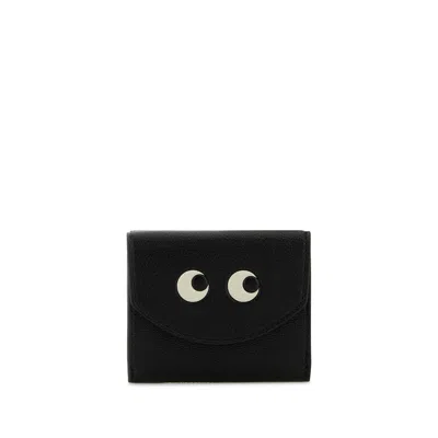 Anya Hindmarch Calf Leather Wallet In Black