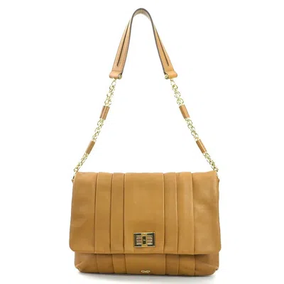 Pre-owned Anya Hindmarch Camel Leather Shoulder Bag ()