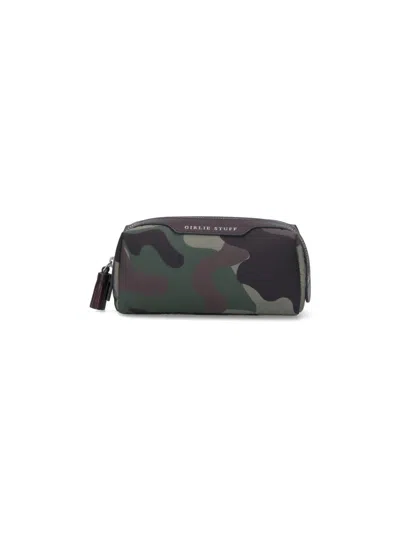 Anya Hindmarch Camouflage Mini Pouch In Green