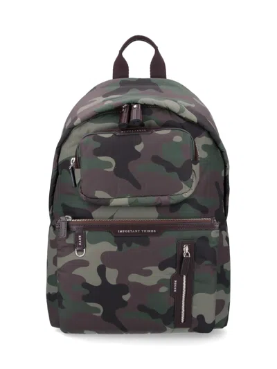 Anya Hindmarch 'camouflage Multi Pocket' Backpack In Green