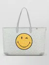 Anya Hindmarch Printed Canvas I Am A Plastic Bag Shopping Bag In Purple