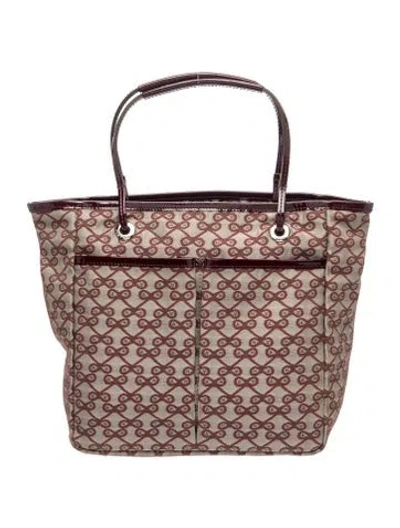 Pre-owned Anya Hindmarch Canvas Tote In Brown