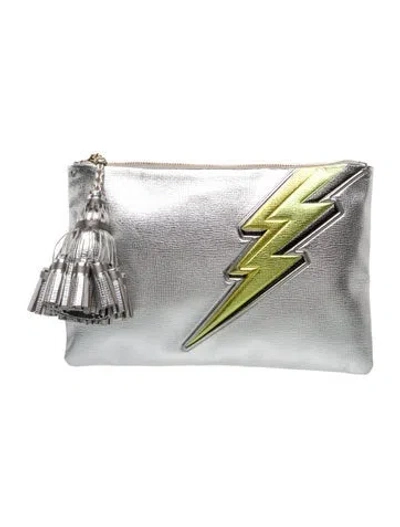 Pre-owned Anya Hindmarch Capra Leather Clutch W/ Tags W/ Tags