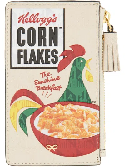 Anya Hindmarch Card Holder Cornflakes In Neutral