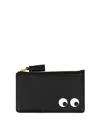 Anya Hindmarch Women Black Leather Eyes Card Holder In Black