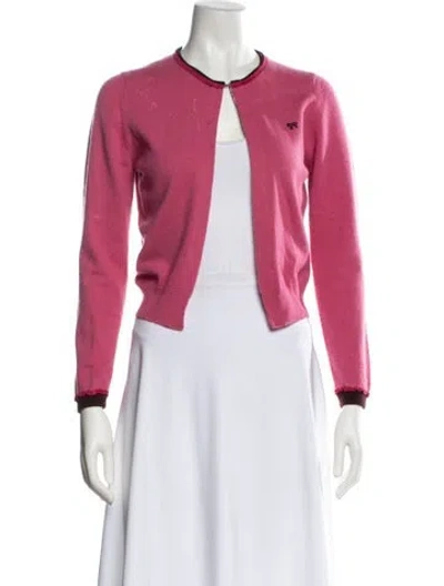 Pre-owned Anya Hindmarch Cashmere Scoop Neck Sweater In Pink
