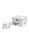 Anya Hindmarch Ceramic Eyes Mug, Bowl And Plate Set In White