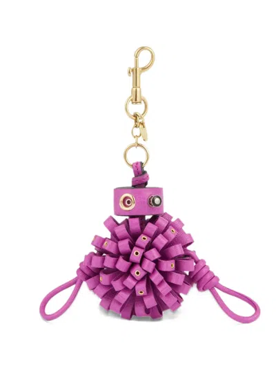 Anya Hindmarch Character Eyelet Bag Charm In Pink