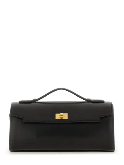 Anya Hindmarch Mortimer Top-handle Clasp Clutch In Black