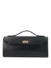 Anya Hindmarch Mortimer Top-handle Clasp Clutch In Black
