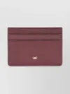 Anya Hindmarch Compact Textured Purse And Cardholder In Burgundy