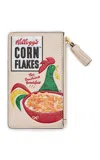 Anya Hindmarch Cornflakes Leather Zipped Card Case In White