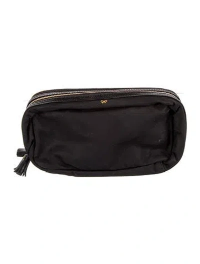 Pre-owned Anya Hindmarch Cosmetic Bag In Black