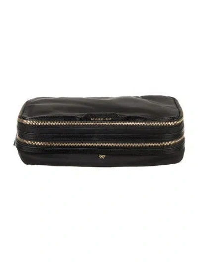 Pre-owned Anya Hindmarch Cosmetic Bag In Black