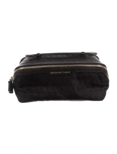 Pre-owned Anya Hindmarch Cosmetic Bag In Black