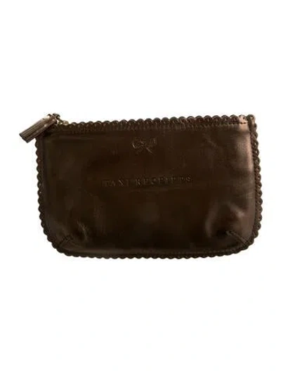 Pre-owned Anya Hindmarch Cosmetic Bag In Brown
