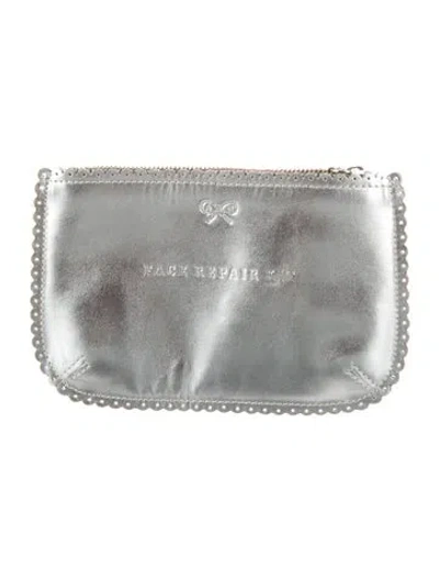 Pre-owned Anya Hindmarch Cosmetic Bag In Gray