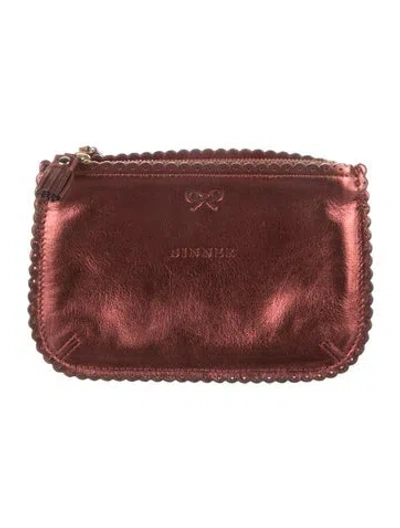 Pre-owned Anya Hindmarch Cosmetic Bag In Pink
