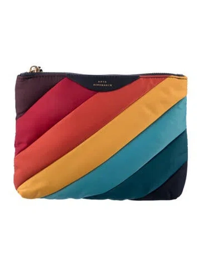 Pre-owned Anya Hindmarch Cosmetic Bag In Red