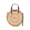 Anya Hindmarch Small Leather-trimmed Crocheted Raffia Tote