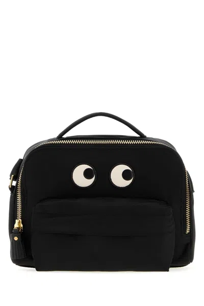 Anya Hindmarch Crossbody Pouch Eyes In Econyl Regenerated Nylon In Black