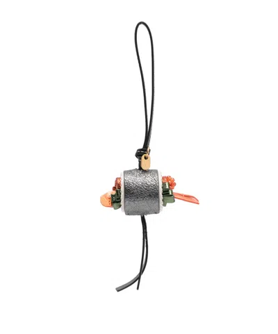 Anya Hindmarch Decorative Keychain In Metallic