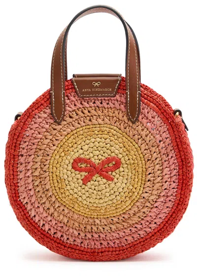 Anya Hindmarch Dégradé Raffia Tote In Orange