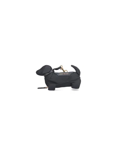 Anya Hindmarch Dog Waste Bag Holder Charm In Black