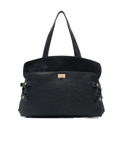 Anya Hindmarch Double Handle Handbag In Black