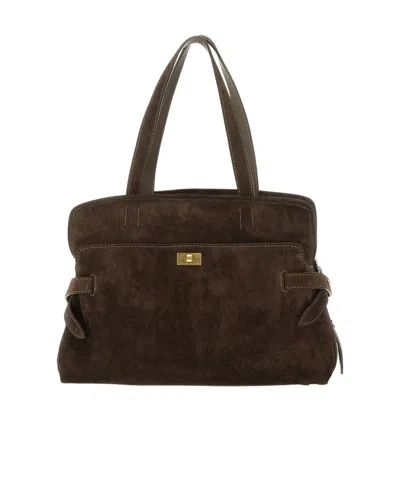 ANYA HINDMARCH DOUBLE HANDLE SHOULDER BAG