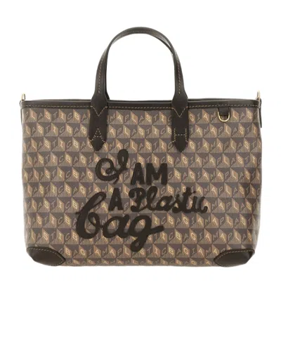 Anya Hindmarch Double Handle Tote Bag In Brown