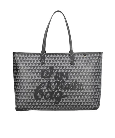 ANYA HINDMARCH ANYA HINDMARCH I AM A PLASTIC BAG ZIPPED MOTIF TOTE BAG