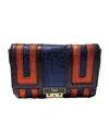 Anya Hindmarch Ebenezer Shoulder Bag In Blue Metallic Leather In Blue