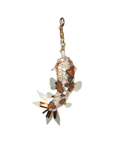Anya Hindmarch Embellished Koi Fish Charm In Neutral