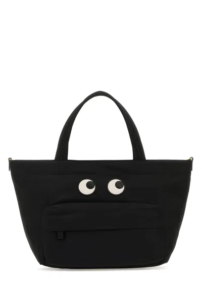 Anya Hindmarch Black Nylon Mini Eyes Handbag