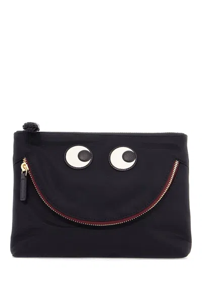Anya Hindmarch Trifold Mini Eyes Wallet In Black