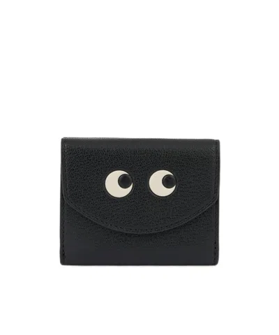Anya Hindmarch Trifold Mini Eyes Wallet In Black
