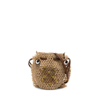 Anya Hindmarch Eye-detail Drawstring Mini Bag In Neutral