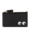 Anya Hindmarch Women Black Leather Eyes Card Holder In Black