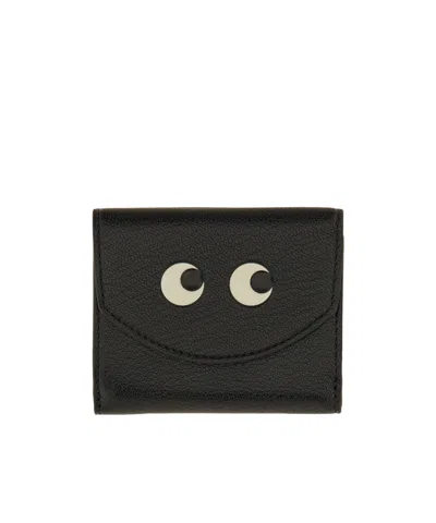 Anya Hindmarch Eyes Compact Wallet In Black