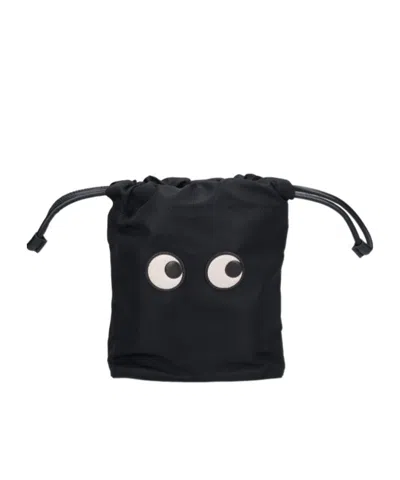 Anya Hindmarch Eyes-patch Make Up Bag In Black